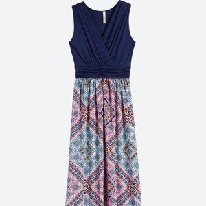 Gilli Shay 2fer Maxi Dress Size Small Navy